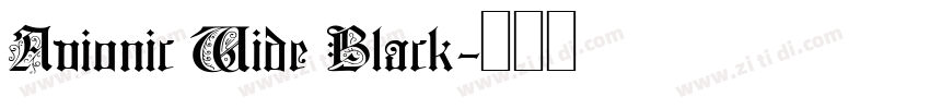 Avionic Wide Black字体转换